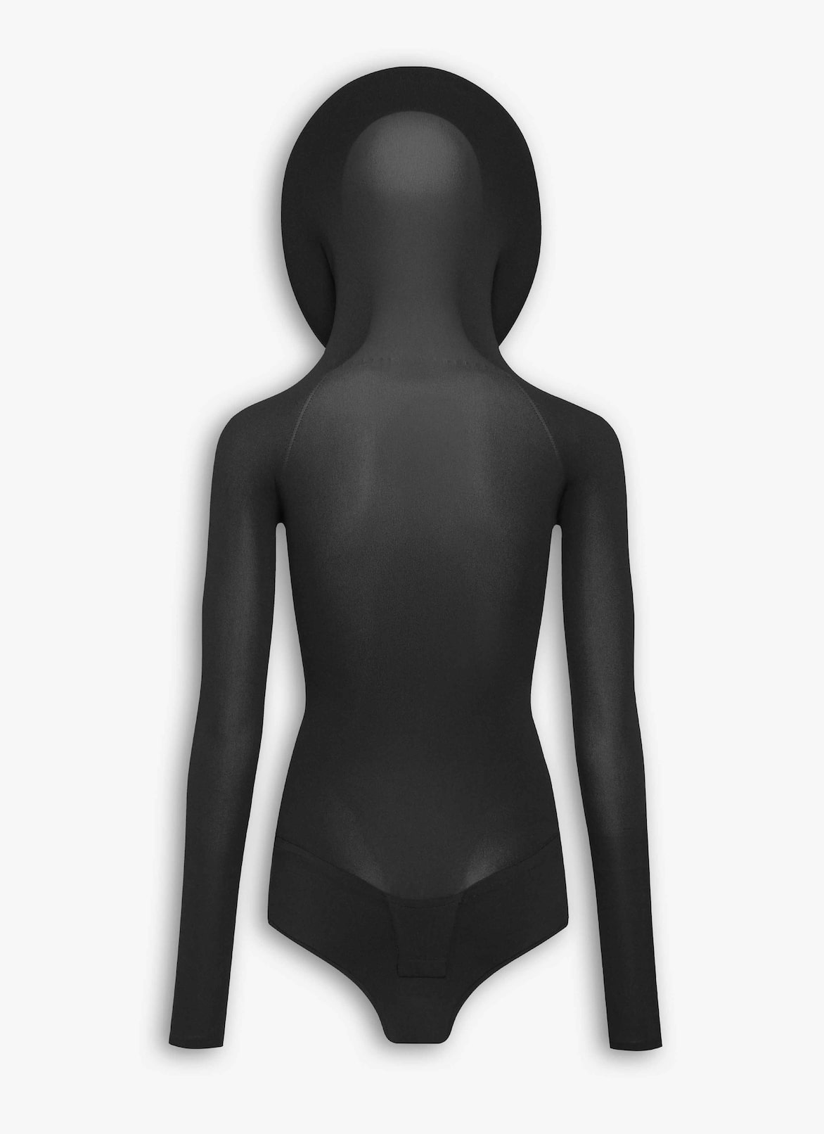 SCULPTURAL HOOD BODYSUIT IN SECOND-SKIN KNIT ALAÏA BLACK SCULPTURAL HOOD BODYSUIT IN SECOND-SKIN KNIT